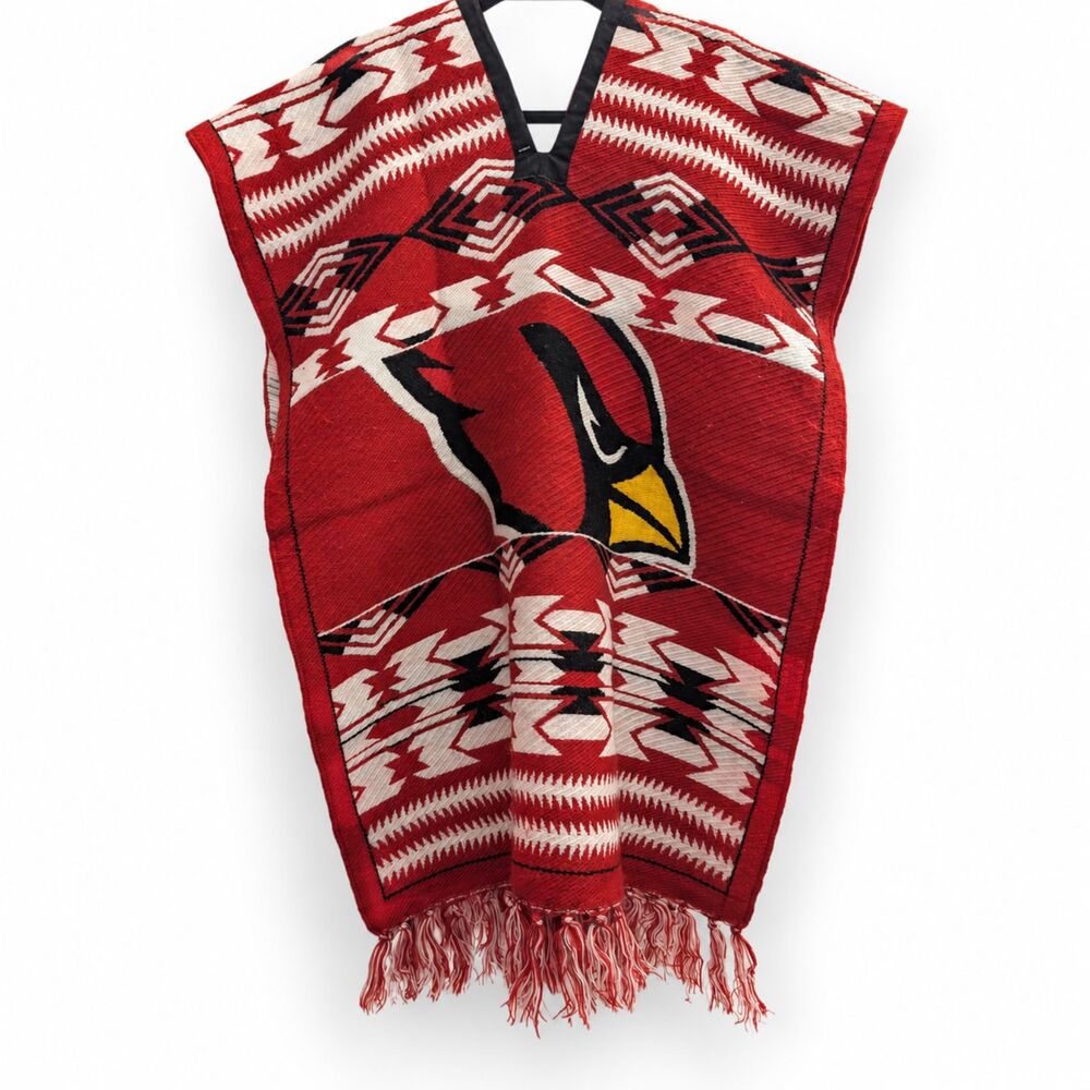 Forever Collectibles NFL Arizona Cardinals Geometric Fringe Poncho